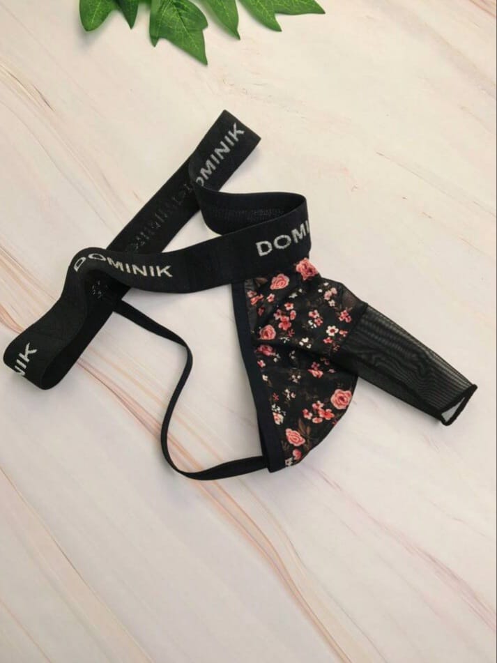 Elephant Pattern Mesh J-String Men's Underwear